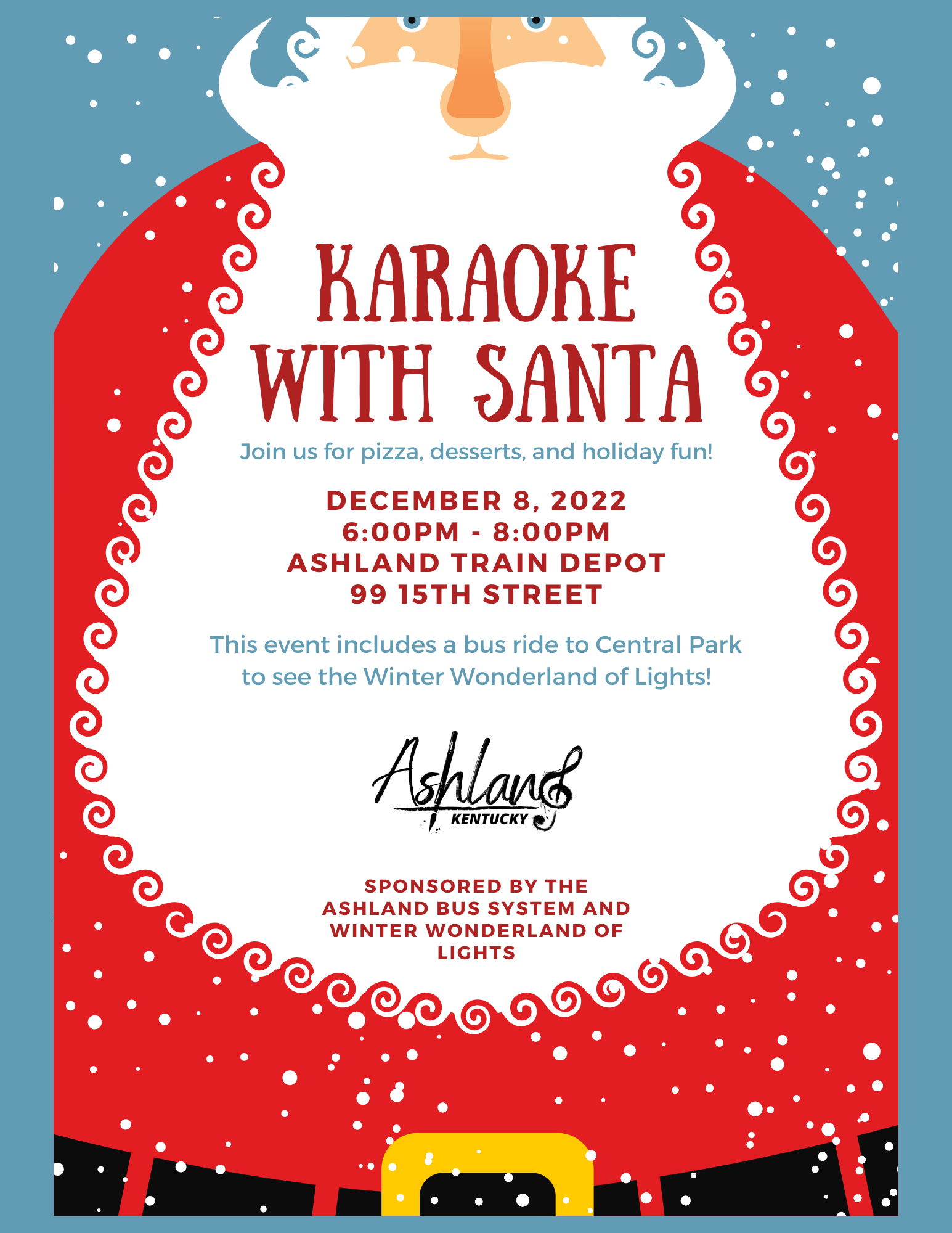 karaoke with santa flyer